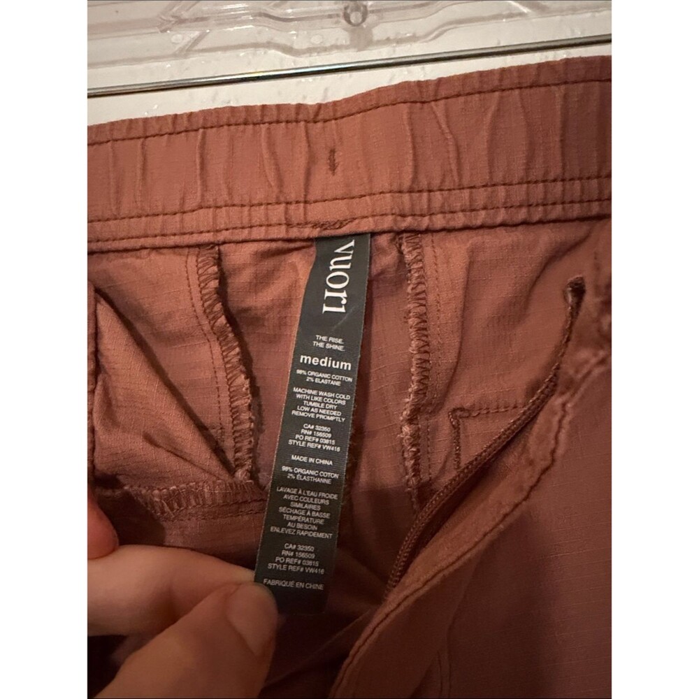 Vuori Wide Leg Ripstop Crop Pants Rose Medium - Picture 4 of 5